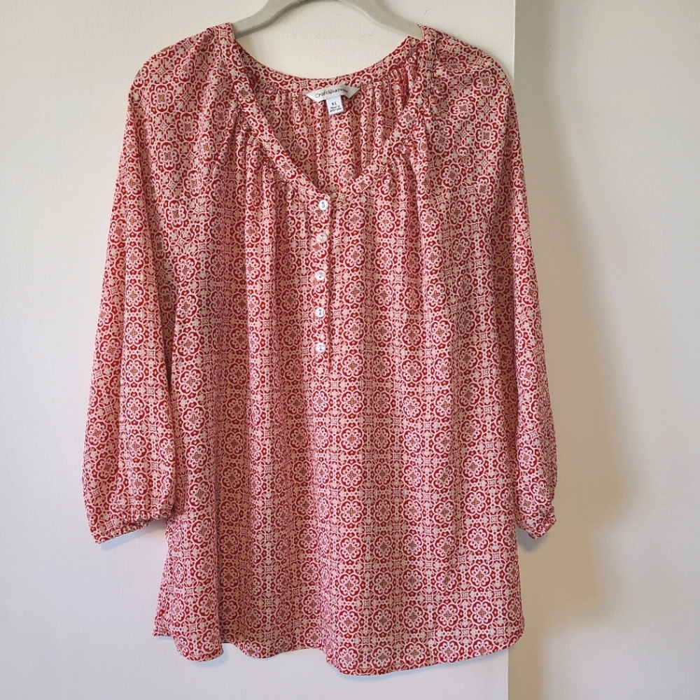Women's 3/4 Sleeve Chiffon Blouse